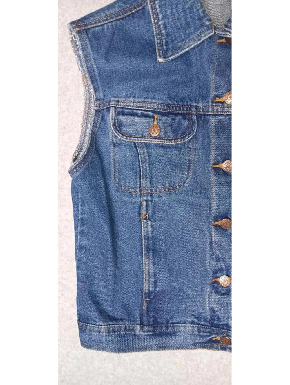 Vintage Y2K Bill Blass Jeanwear Denim Vest Womens Size Small Blue Jean... - Picture 12 of 13
